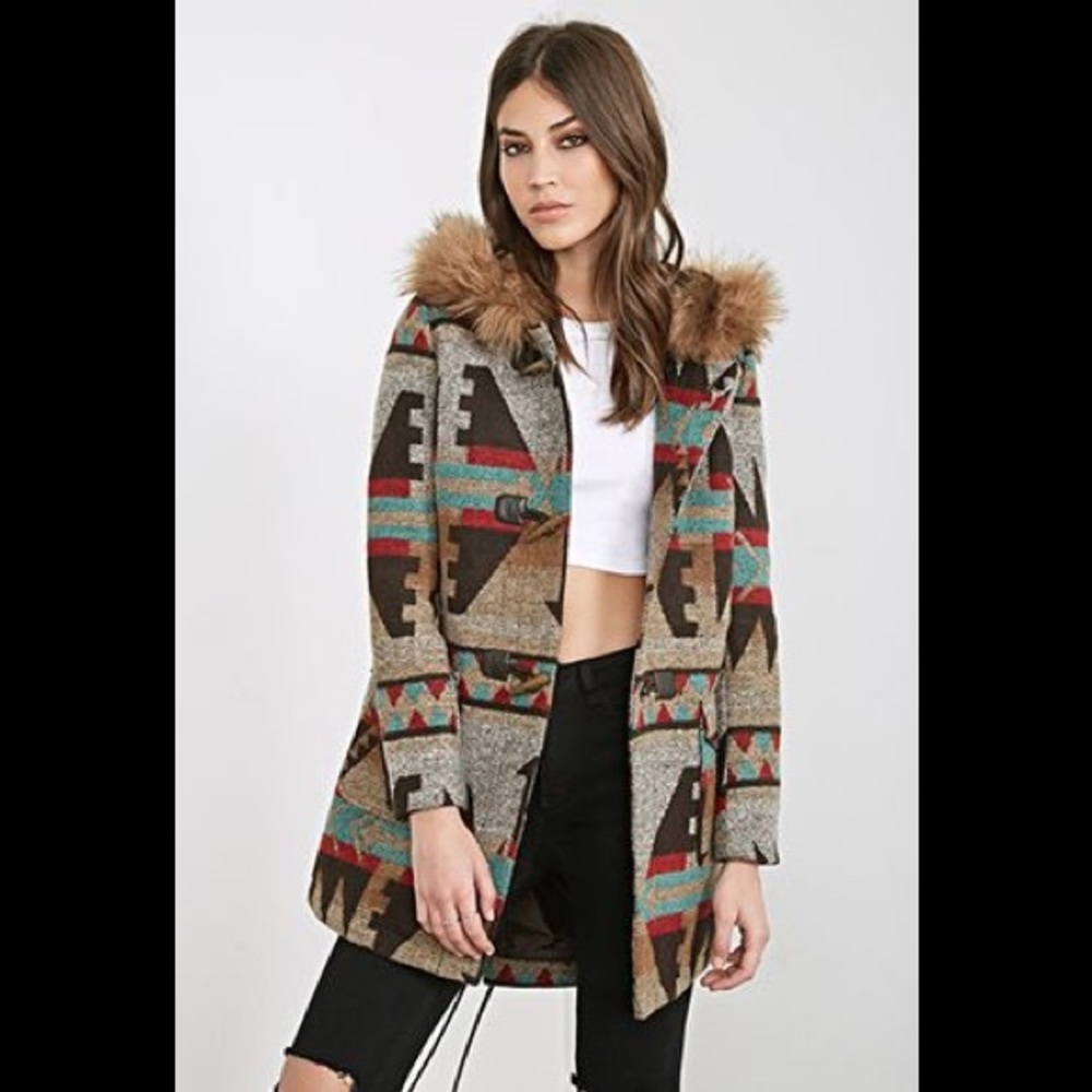 Southwestern wool coat